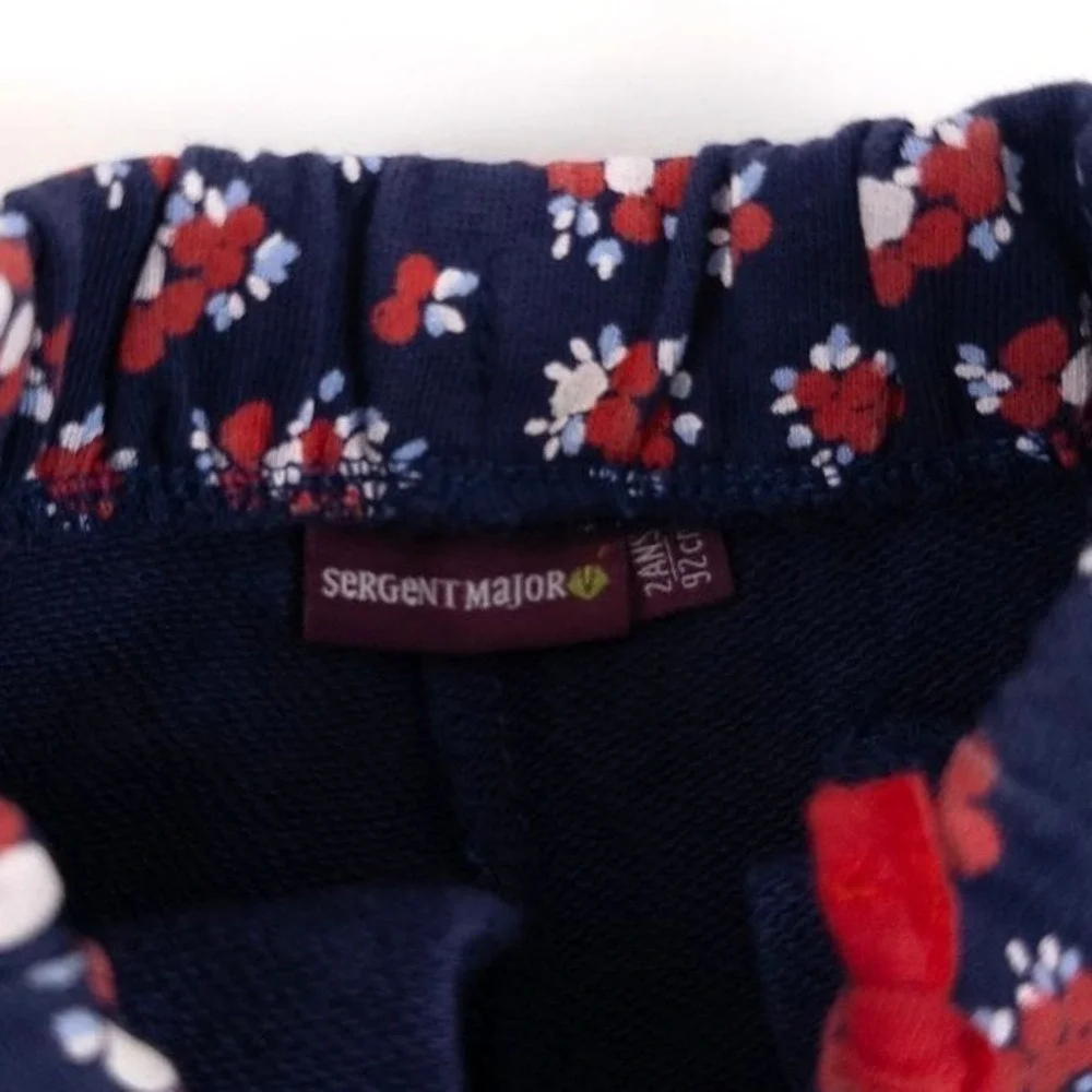 Sergent Major Sweatsuit Kids 2T Navy Blue Floral Hoodie and‎ Joggers Set